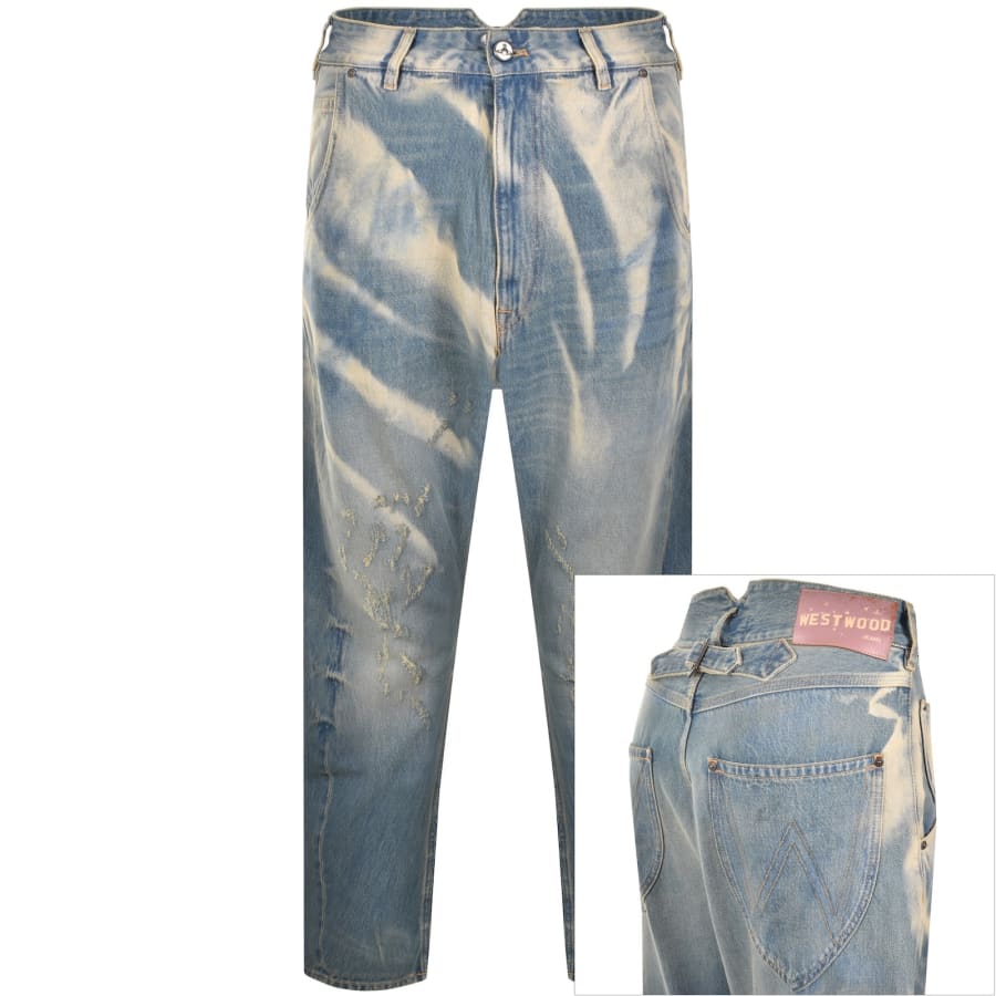 vivienne westwood デニム　size3 Vivienne Westwood Buckle Back Jeans Blue | Mainline Menswear us